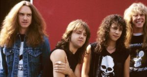 Para personel Metallica (ki-ka), Cliff Burton, Lars Ullrich, Kirk Hammet dan James Hetfield 